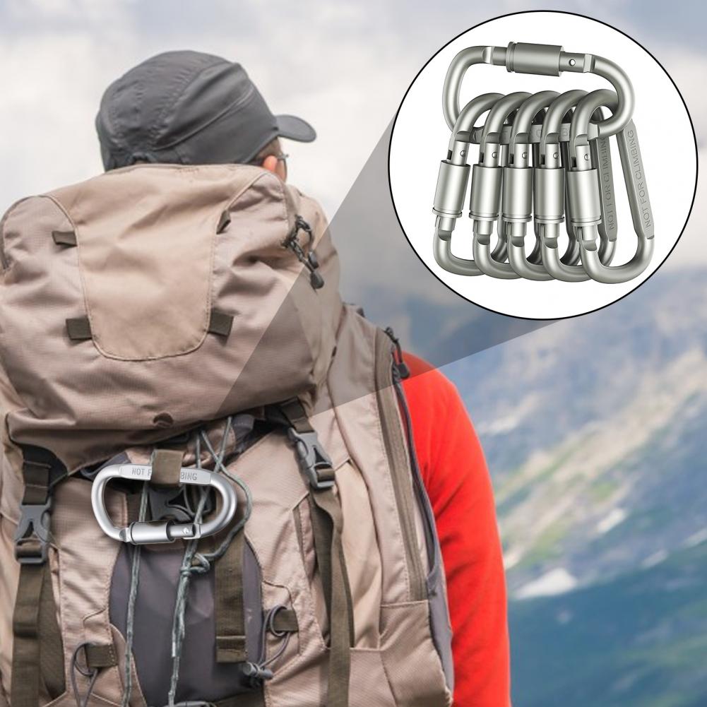 Carabiner Locking D - Брелоки-карабины для безопасности, набор из 6