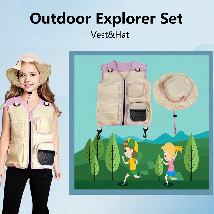 Outdoor Adventure Kids Party - Детский костюм из жилета и шляпы