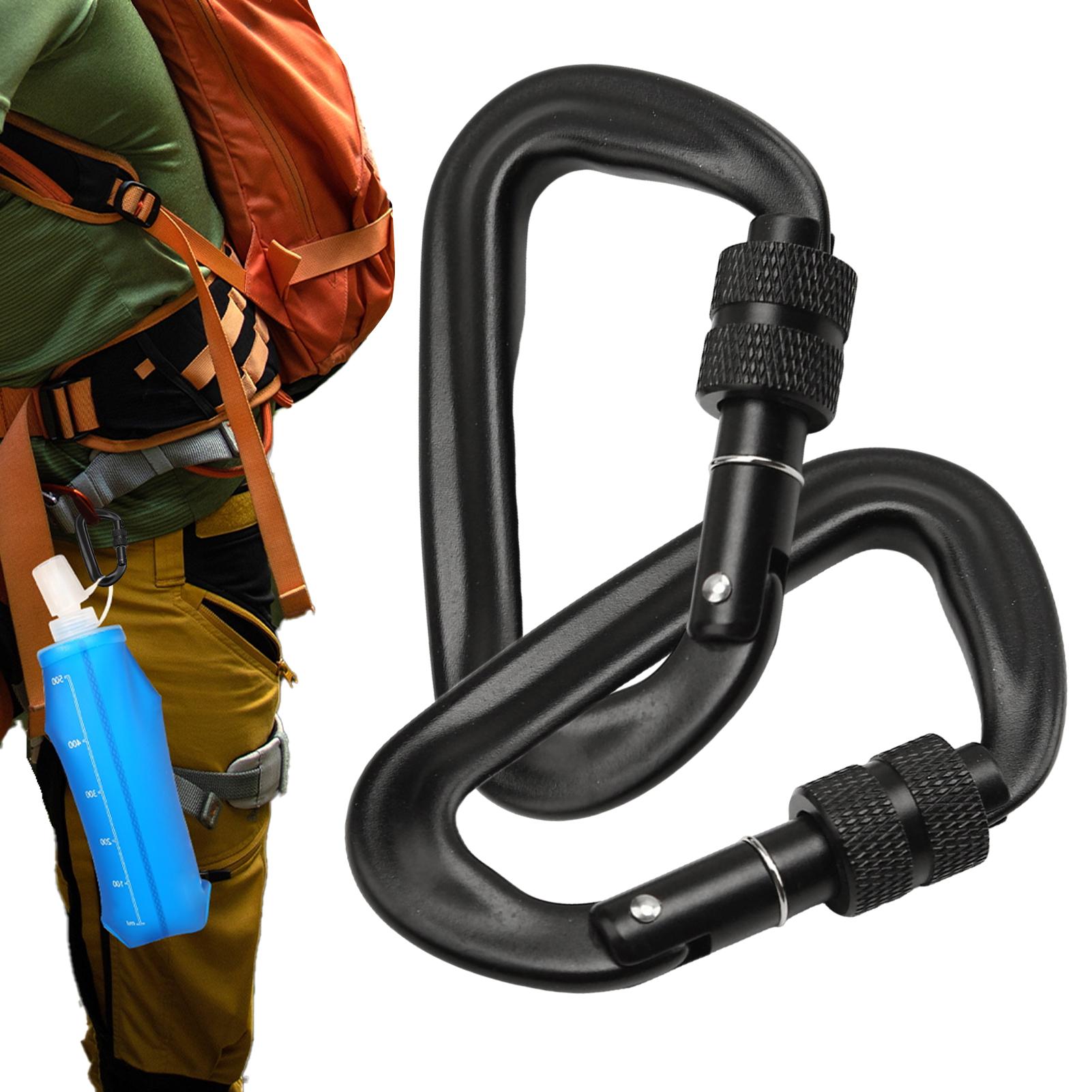 Carabiner Locking D - Карабины-кольца с замком 12 кН, сверхпрочные,