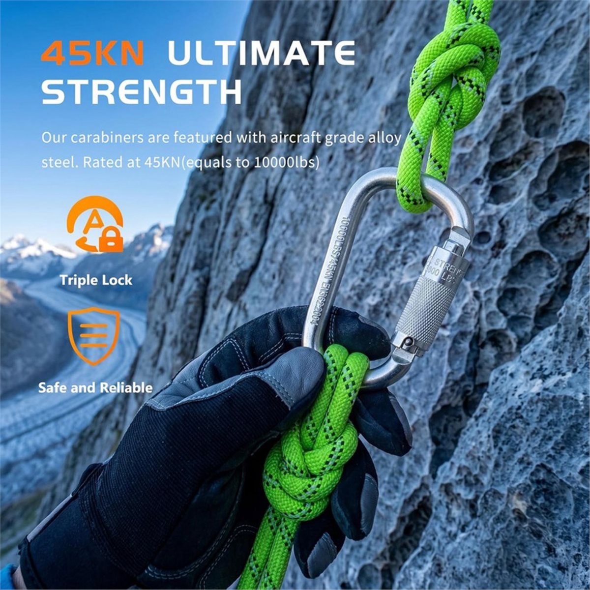 Carabiner Locking D - (A99Z) 45 кН D-образный карабин с