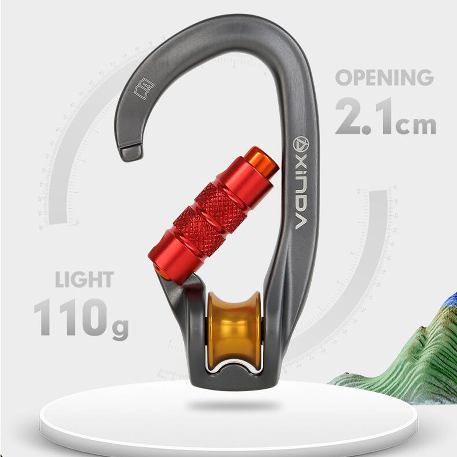 Замок-карабин для альпинизма,  – обзор и цена Carabiner Locking D