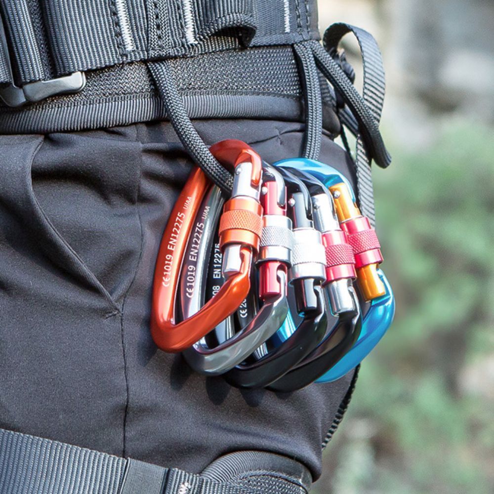 D-образный карабин 25KN для ск – обзор и цена Carabiner Locking D