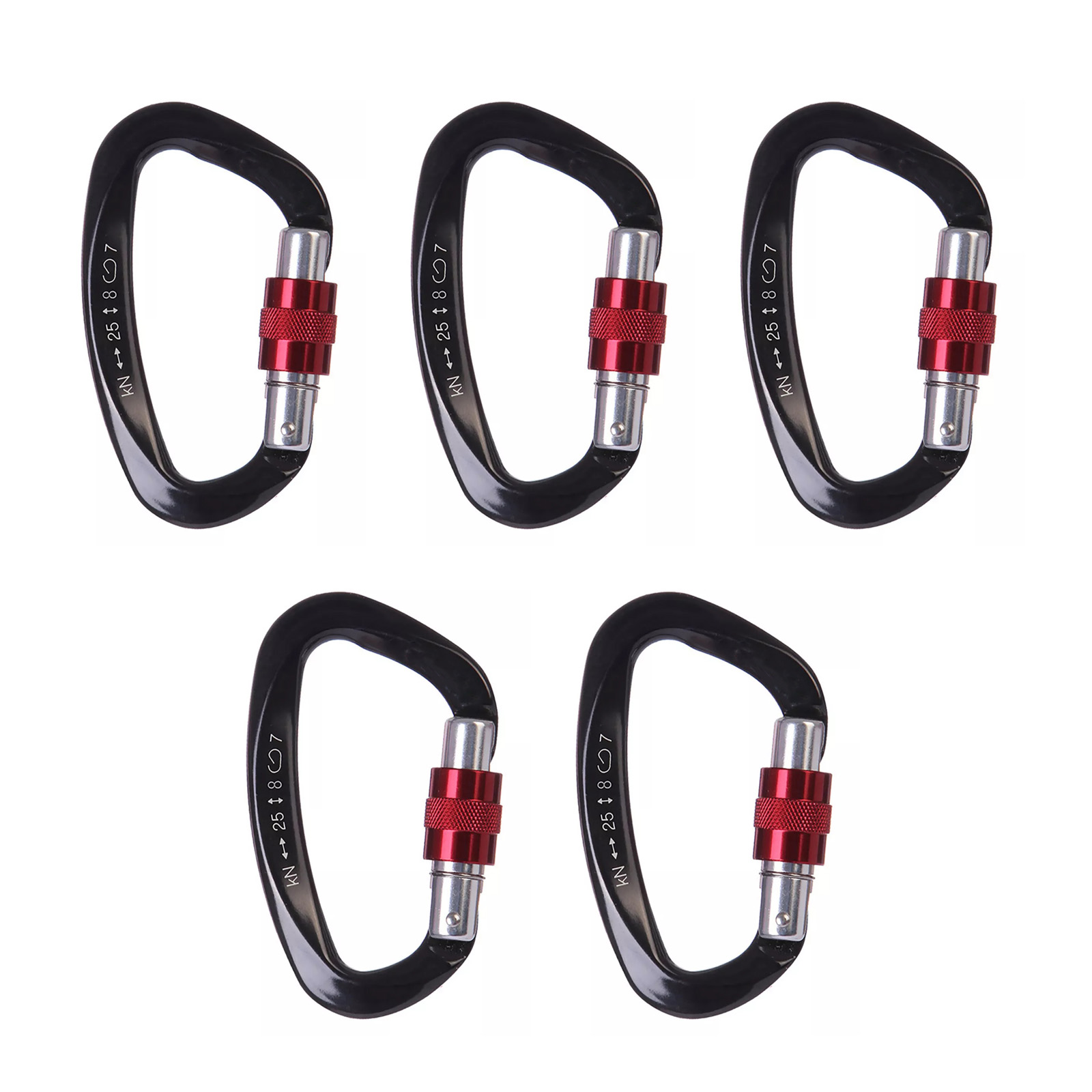 5 шт./компл. 25KN D-образный а – обзор и цена Carabiner Locking D